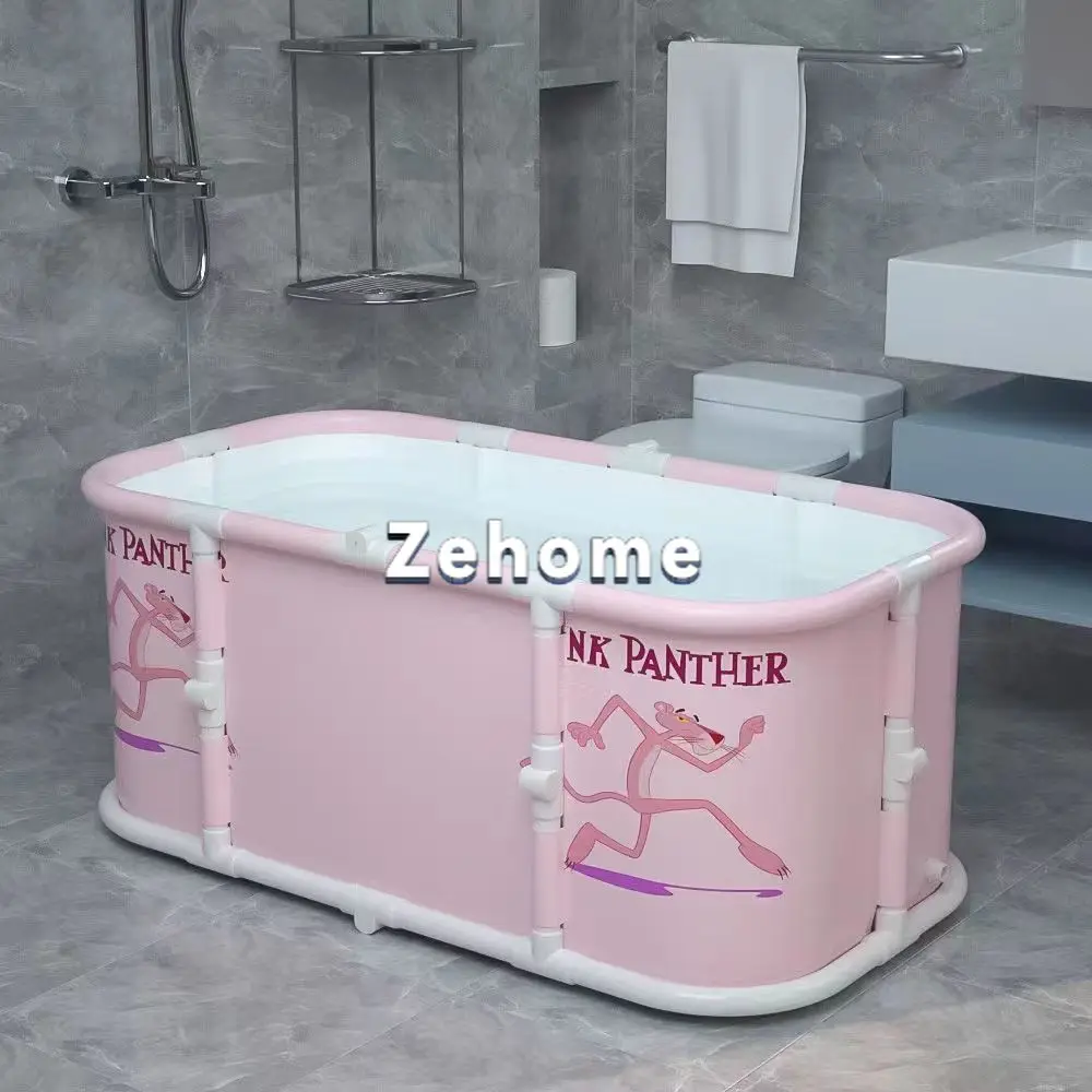 foldable couple's bathtub, one front and one rear, home bath tub for full-body soaking, foldable bath tub, no installation