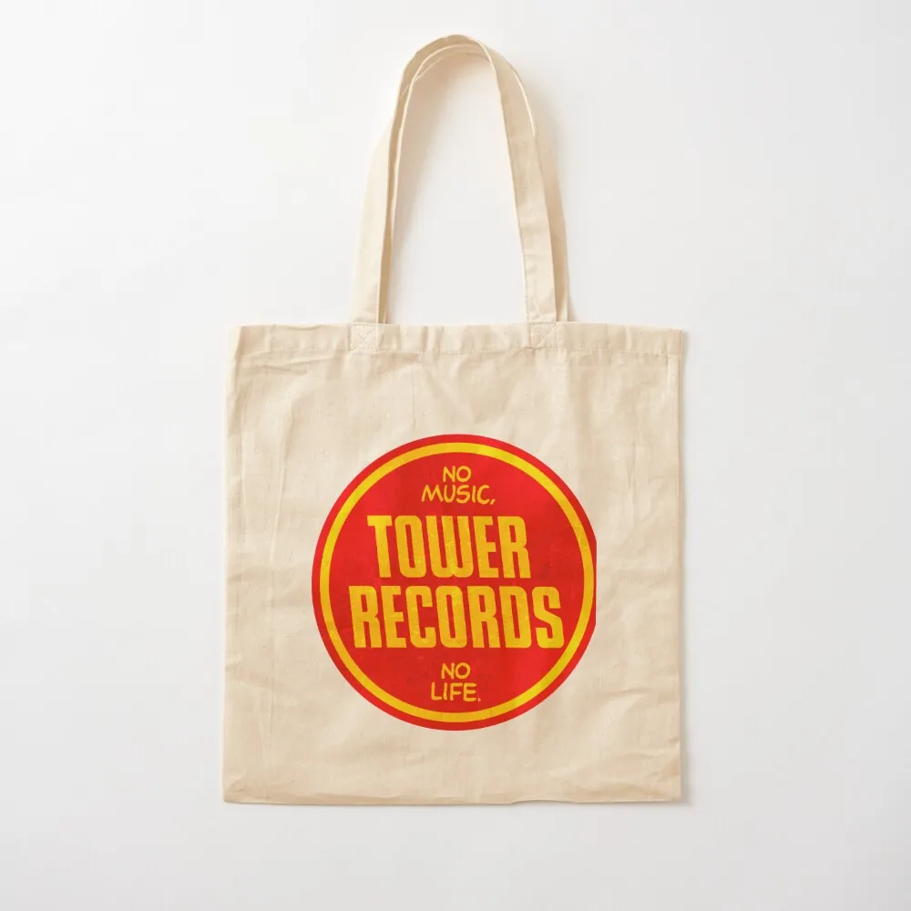 Tower Records vintage Tote Bag tote bags men tote bags cloth bags hand bag Canvas Bag