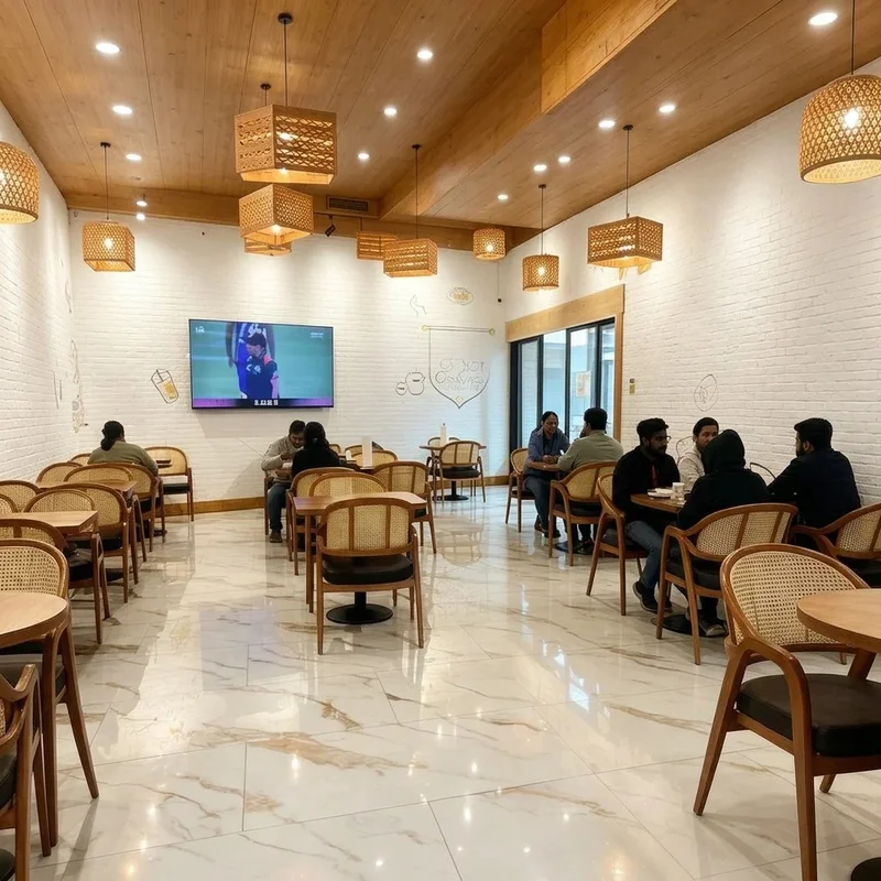 Luxury Wood Eco-Friendly Durable Dining Chairs Tables Seating Set High-Density Foam for Restaurant Coffee Shop Cafe Commercial