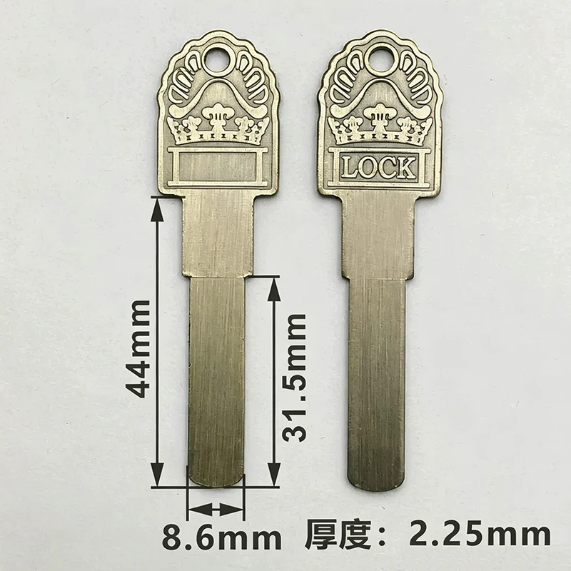 10pcs High-Quality Smart Lock Key Blanks Fingerprint Lock Blade Flat Keys Small Handle L Electronic Door Lock Replacement Keys