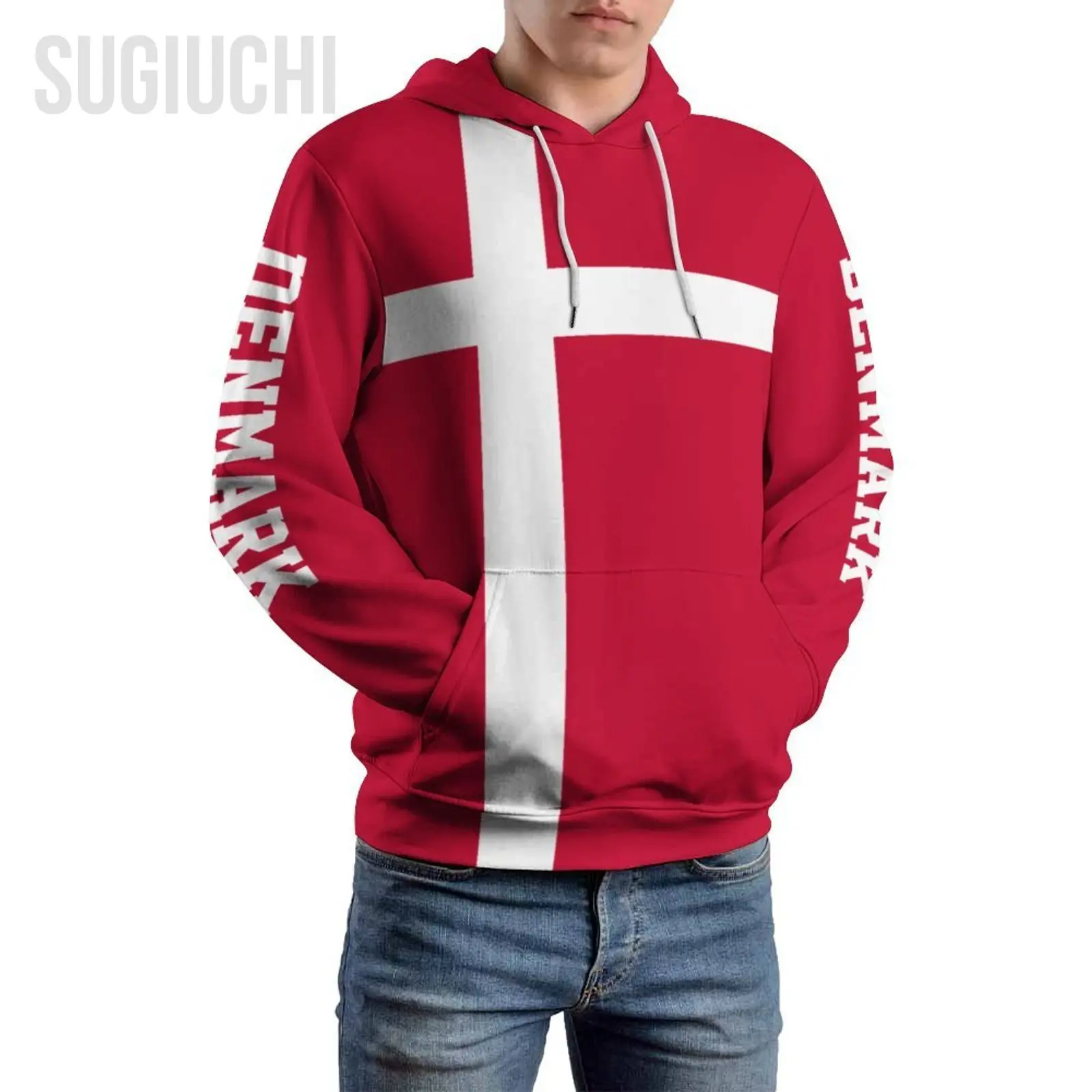 Unisex 3D Hoodie Denmark Flag Men Women Polyester Harajuku Sweatshirt Pullover Hoodies Casual Cool