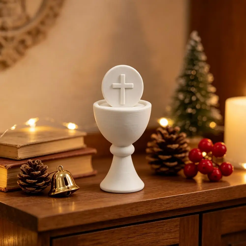 Themed Sculpture 3d Printed Holy Grail Figurine Ready to Paint Sculpture Christmas Home Decor Church Table Ornament Desktop Art
