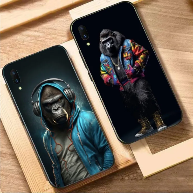 Monkey Orangutan Smart Phone Case for Huawei Mate 40 30 20 10 Pro Lite Nova 9 8 5T Y7p Y7 Black Soft Phone Cover Funda