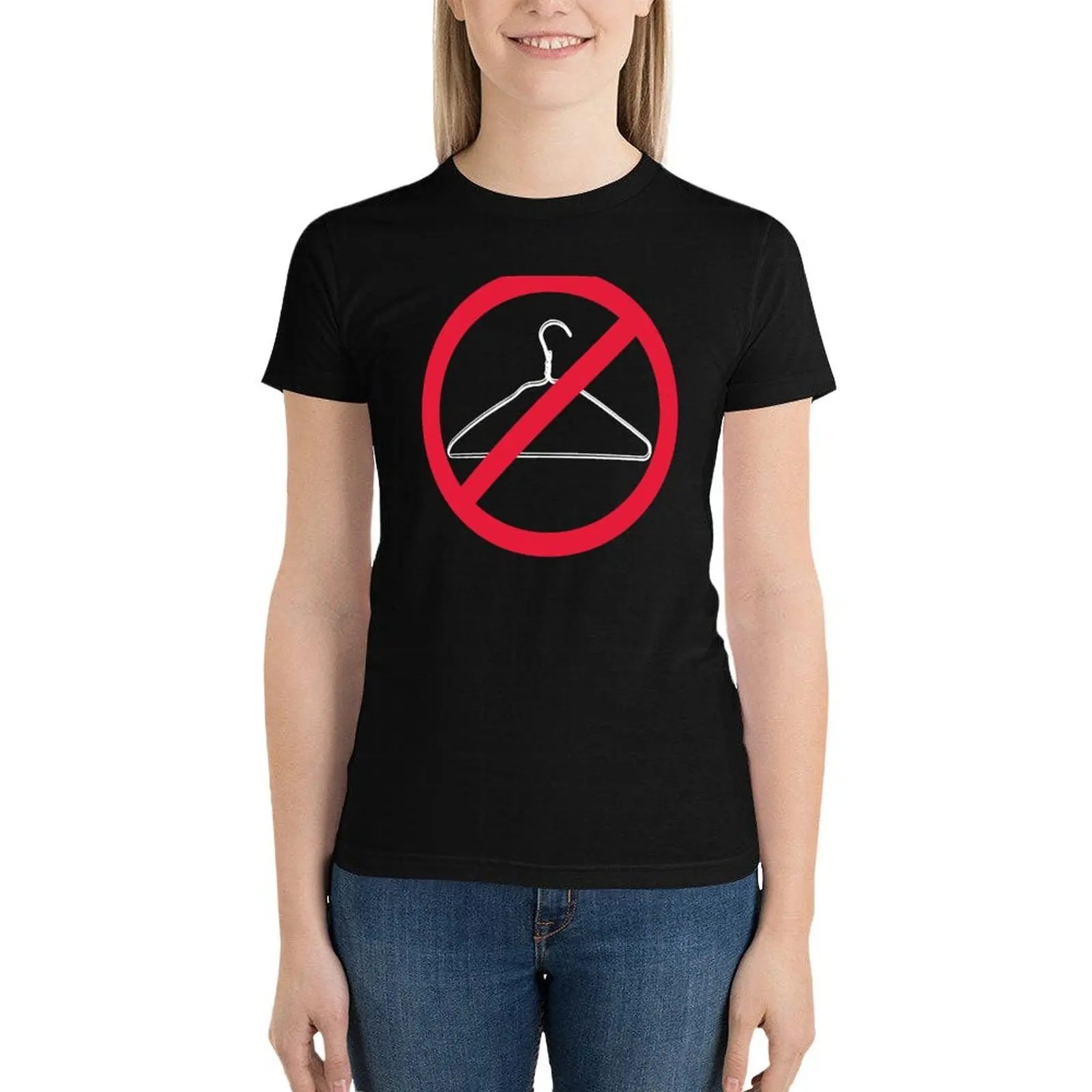 

Warning, Do Not Force People to Use A Coat Hanger to Abort -Red Line Through a Coat hanger. Pro Choice-My Body My Choice T-Shirt