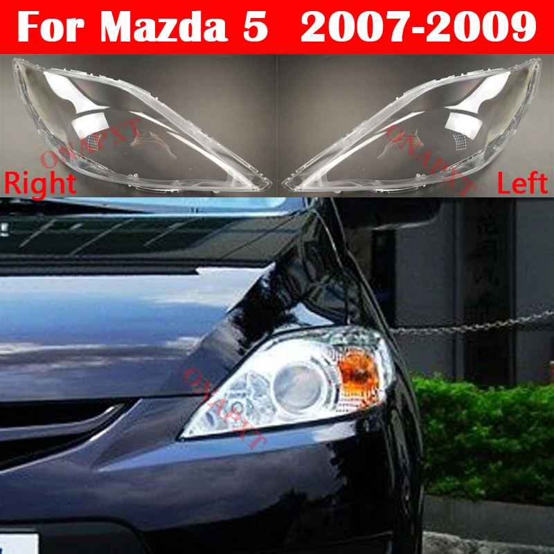 

Car front headlight Cover Transparent Lampshade Shell For Mazda 5 2007 2008 2009 Auto Glass Lens lamp light case