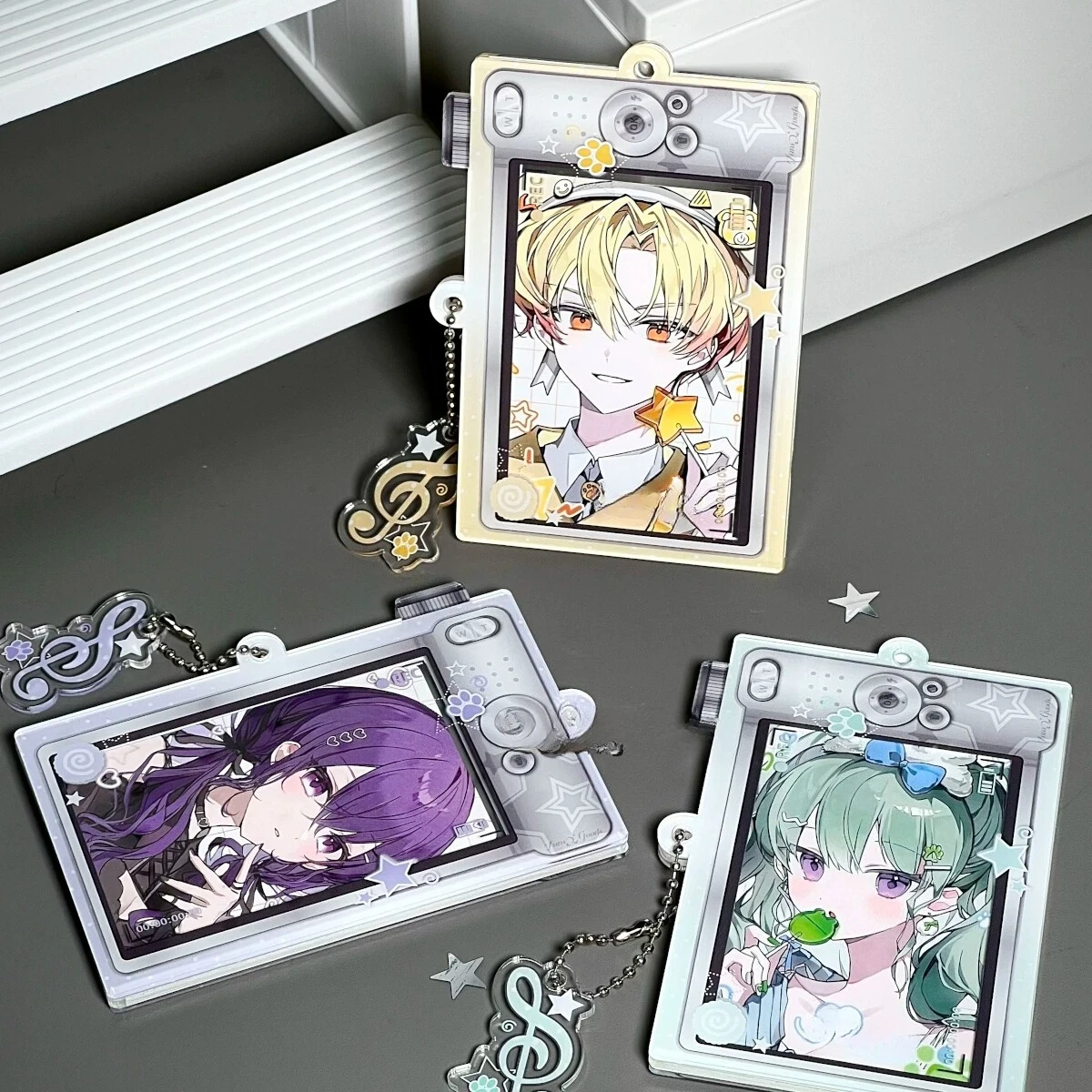 Kpop Idol Photocard Holder 3 Inch Camera Acrylic Display Frame Keychain Card Protector Collectible Showcase