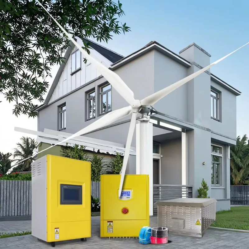 10KW Free Energy Generator Hybrid Solar Wind Turbine System Monocrystalline Silicon Solar Lithium-Ion  for House Use
