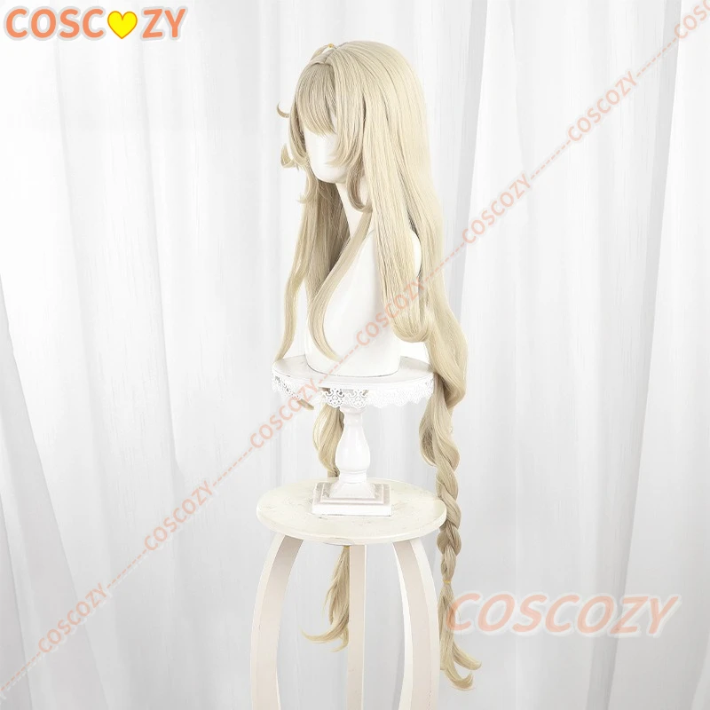 Genshin Impact Alice Cosplay perruque 120 cm blond clair cheveux longs jeu fête d'halloween pour femmes filles jeu de rôle accessoires carnaval