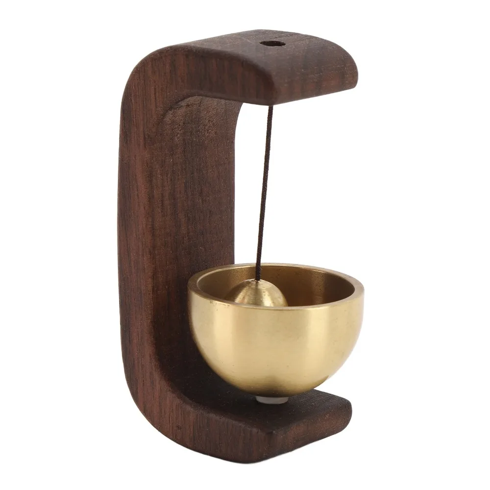 2pcs Pleasant Self-Adhesive Wooden Doorbell C-Shape Design Wood Chime Shopkeepers Bell Hanging Door Bell For Home Garden