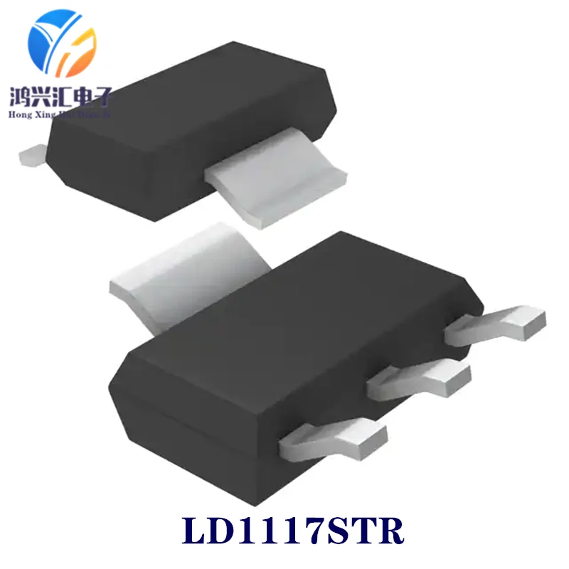 New/Original LD1117STR LDO Regulator Pos 1.25V to 15V 1.3A 4-Pin(3+Tab) SOT-223 T/R