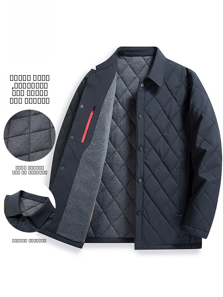 

Мужская теплая куртка Lnd Thiened из хлопка с воротником-стойкой, повседневная, из полиэстера, с длинными рукавами, зимняя...