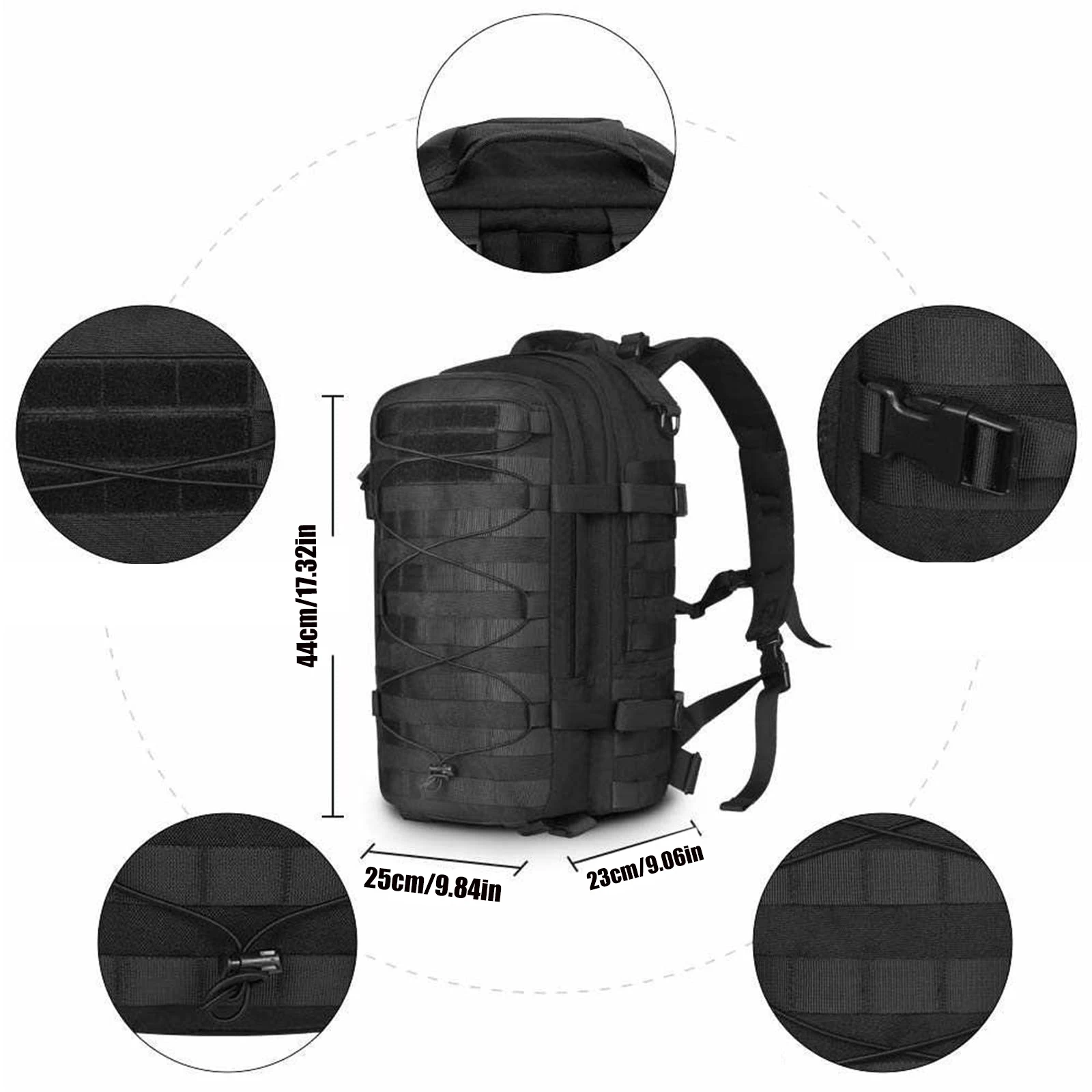 Tactical Assault Backpack Men Large Capacity 3P Attack Big Rucksack Travel Bag Hunting Hiking Camping Backpacks Outdoor