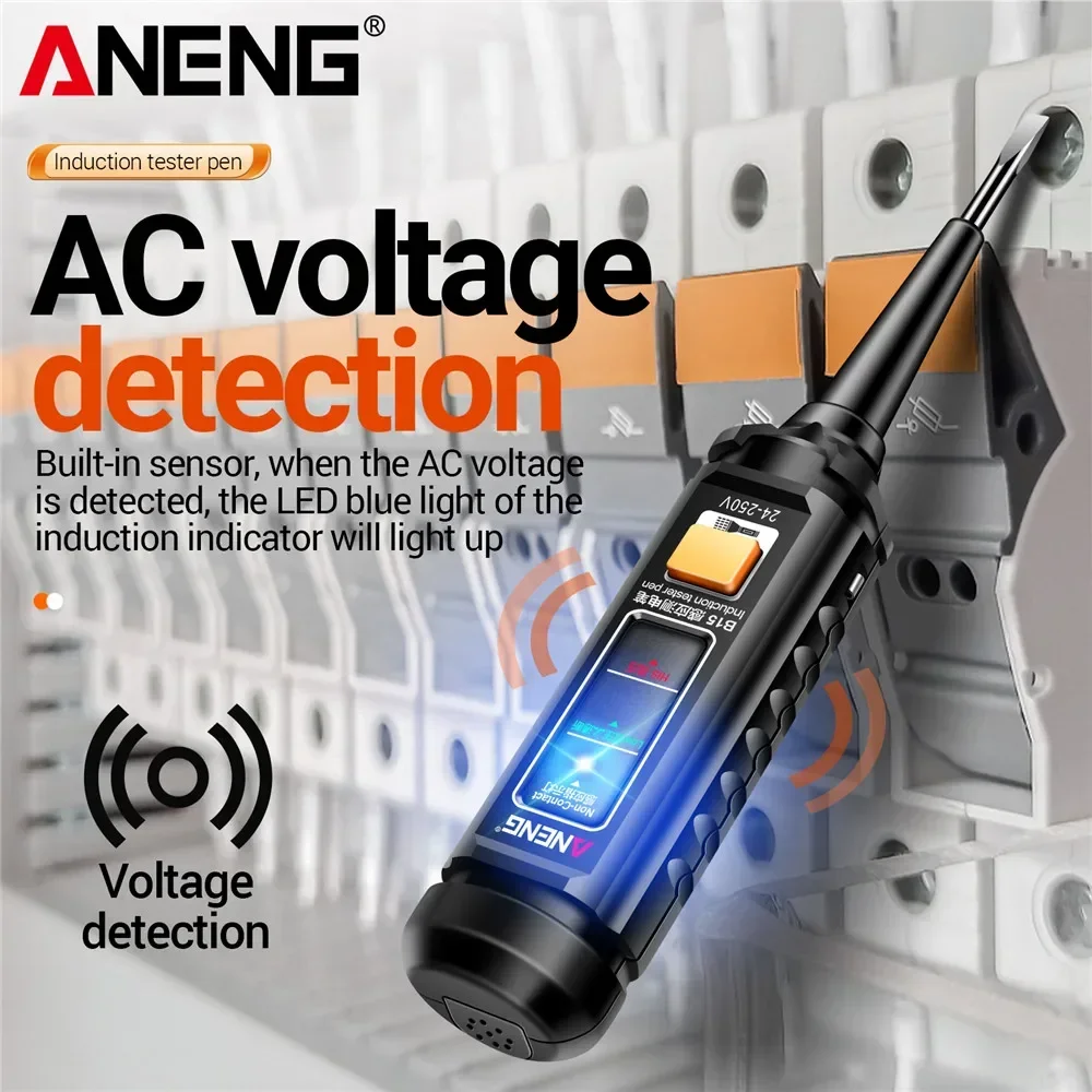 

ANENG voltage Tester One-word Screwdriver Highlight Color Indicator Light Professional Induction Tester Pen Electrician Tools