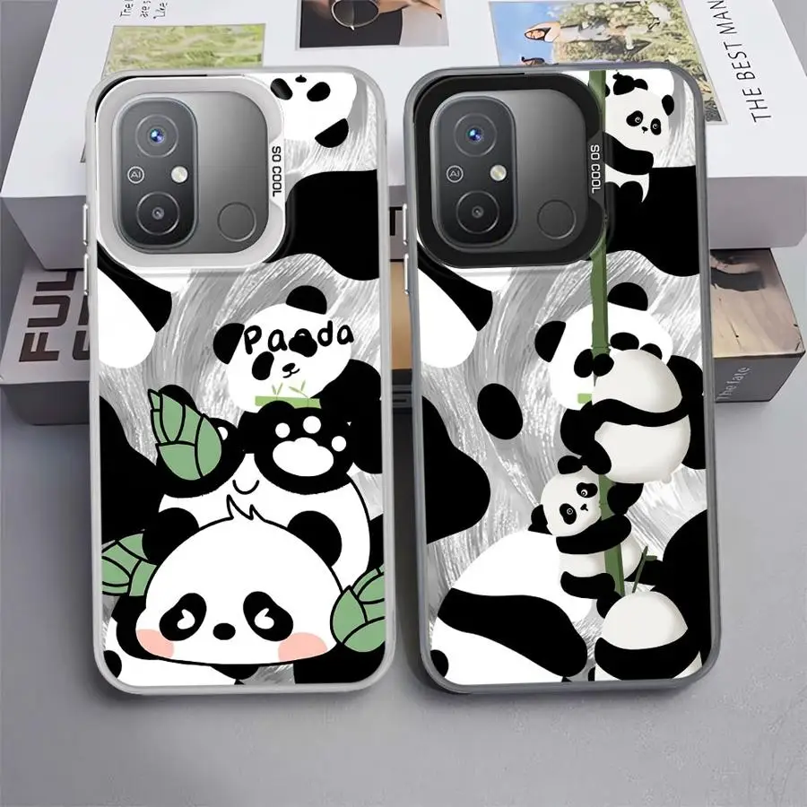 حافظة لطيفة على شكل باندا لهاتف Xiaomi Redmi 10C 9T 9C A1 A2 Plus 12C 14C K60 A5 13C غطاء هاتف خلفي #1