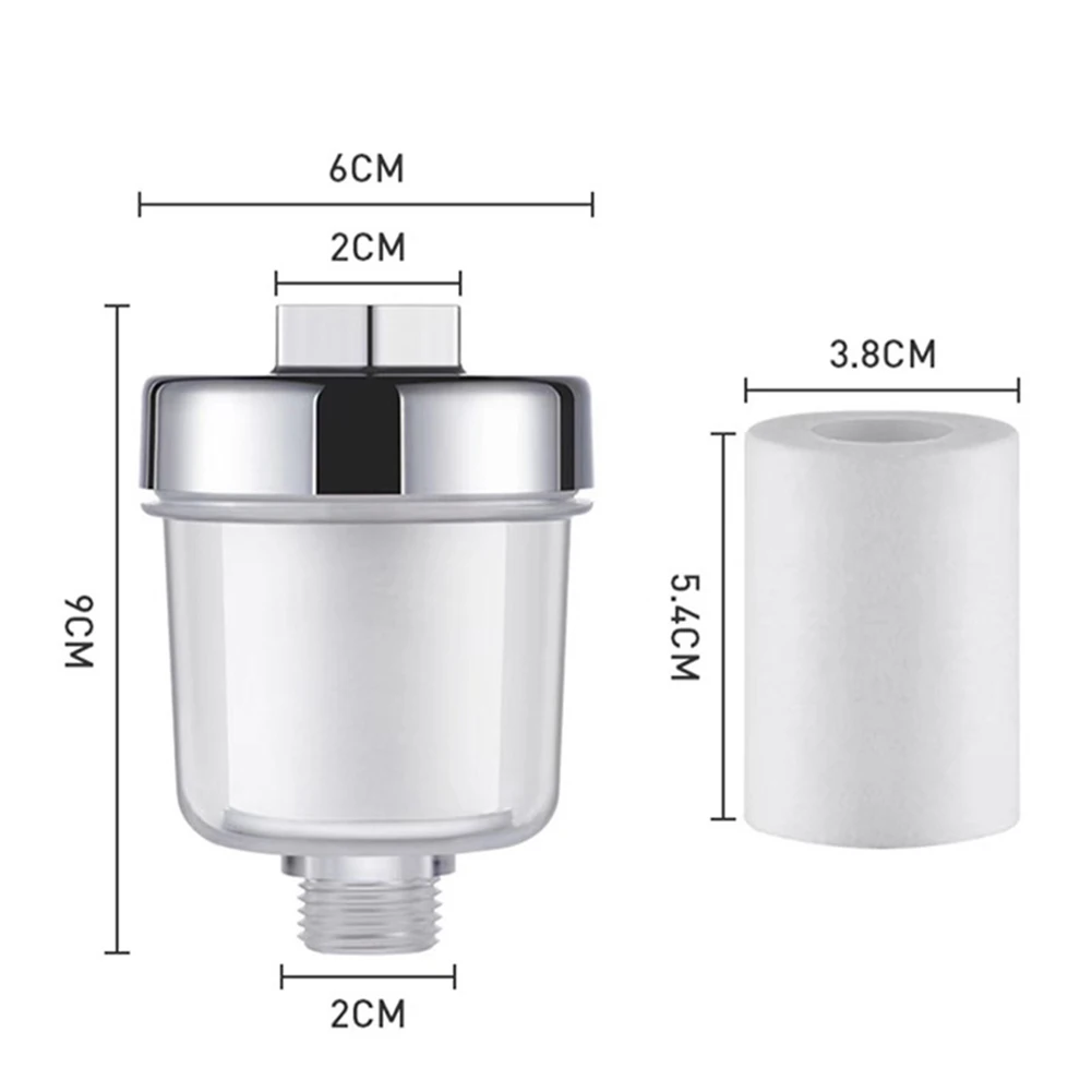 Douchefilter Transparant sprinklerfilter Universele verbindingsschakelaar Gefilterde douchekop voor het verbeteren van de gezondheid van de huid, haar, nagels