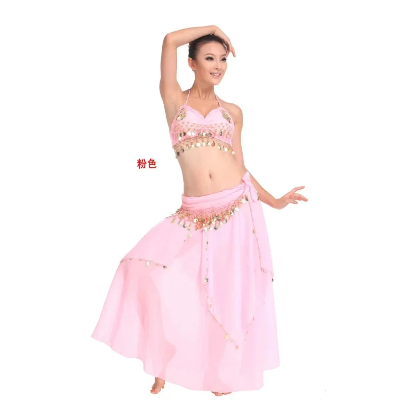 Vestido de Danza del Vientre Hindú Bollywood 2026 para Mujer, Conjunto de Disfraz de Danza del Vientre, Falda Tribal 11 280OX