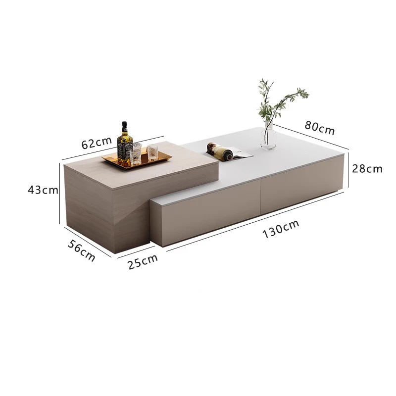 Square Frame Coffee Tables Storage Organizer Nordic Design Coffee Tables Living Room Folding Mesa Centro Salon Home Accessories