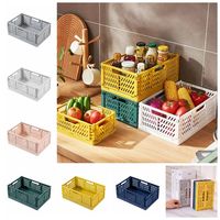 Collapsible Foldable Storage Crate INS Stackable Drawer Organizer Case Colorful S/M/L Stationery Cosmetic Rack