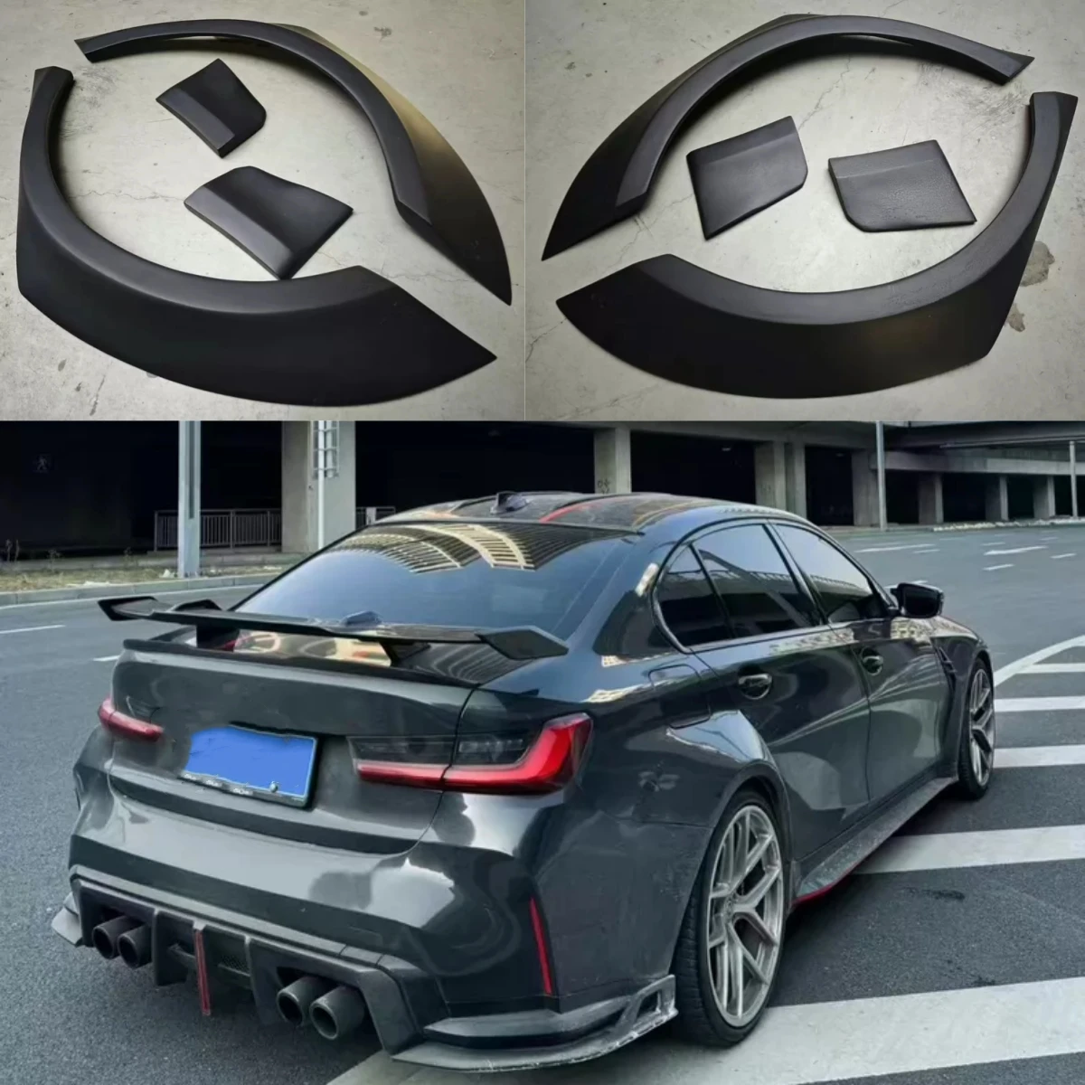 

Неокрашенные задние накладки на крылья для BMW 3 серии G20 G28, модифицированный обвес в стиле M3, новый стиль, широкий кузовной комплект, аксессуары для автомобиля