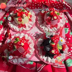 Original Lolita hat ap strawberry sweet strawberry hair cute headgear lo small objects