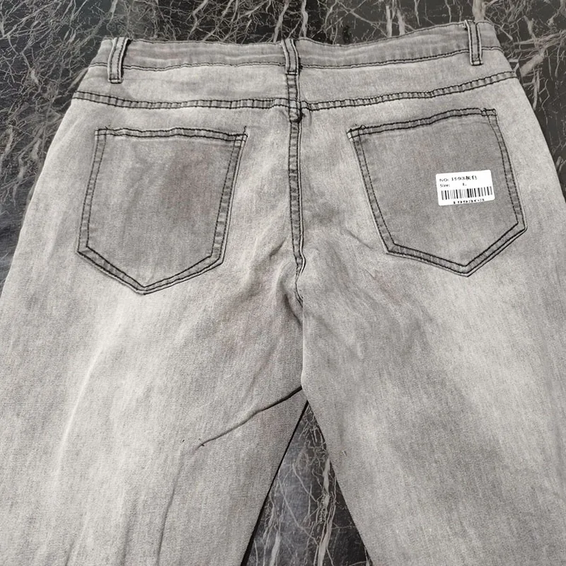 Lente En Zomer Mode Mannen Jeans Klassieke Stijl Gescheurde Patch Elastische Kokerbroek Trend Street Jeans Urbanites Dagelijkse Kleding