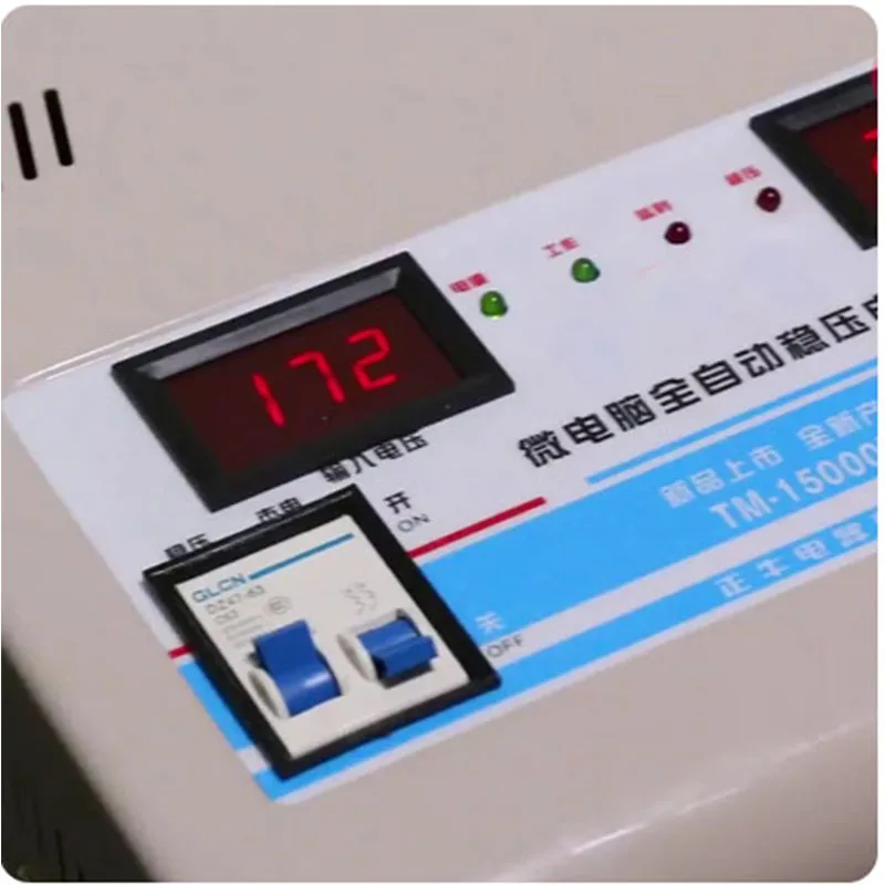 New Household Voltage Regulator Automatic Voltage Stabilizer 15000W Output 220V Single-Phase Voltage Regulator