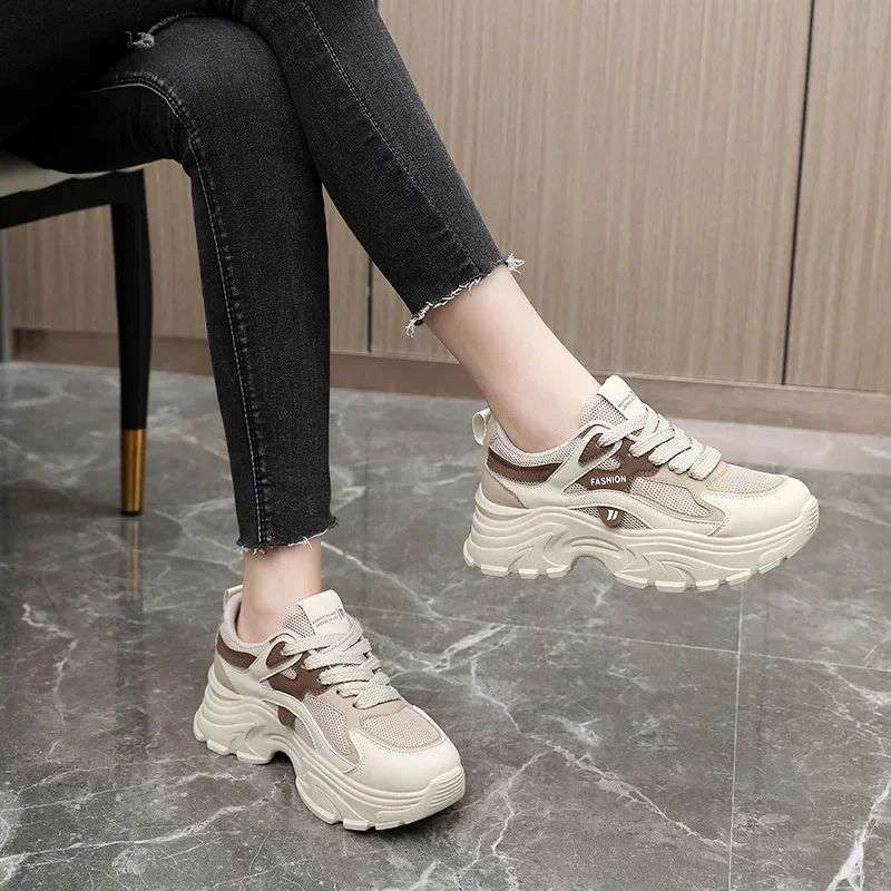 Fashion Woman\'s Sneakers Spring Breathable Comfortable Platform Running Shoes for Women Korsan Anti-slip Tenis Trainers Hot Sale