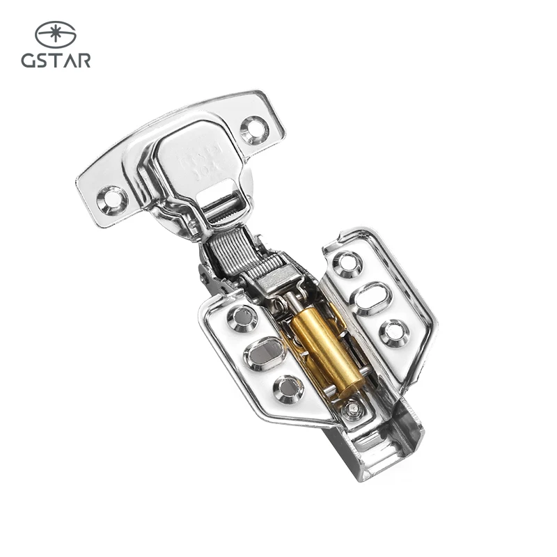 Stainless Steel Push Open Hinge 35Mm Cup Furniture Hinge Cabinet Hinges with Mounting Plates and Cover Plates