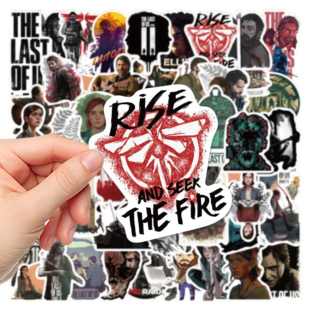 50 pçs série de tv o último de nós papelaria das crianças adesivos dos desenhos animados copo água bagagem skate portátil adesivo à prova dwaterproof água