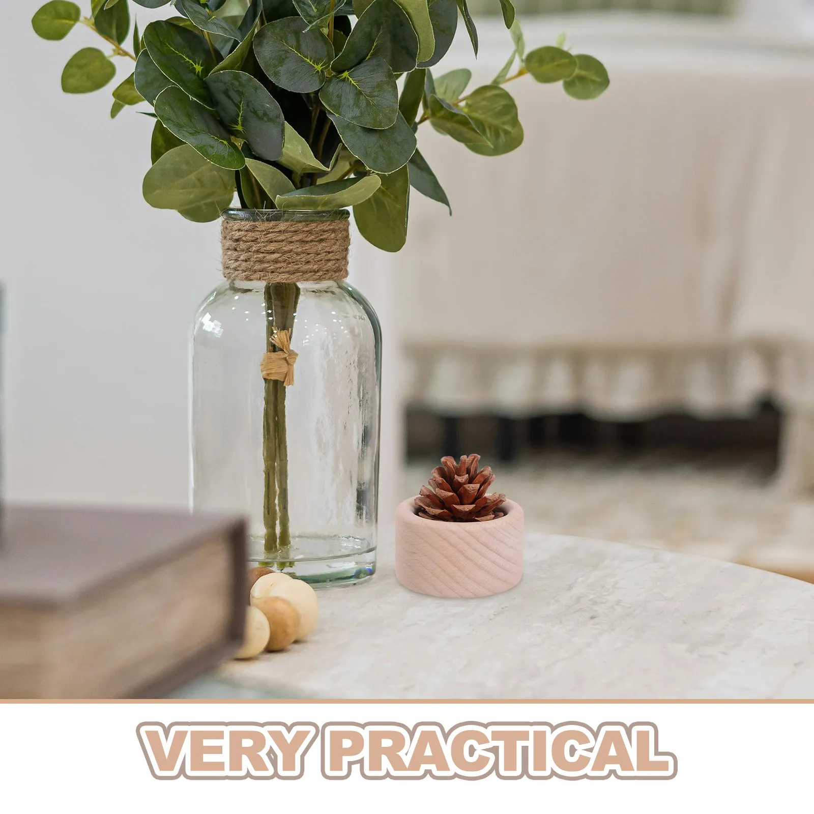 4Pcs Wooden Scent Spreader Cylindrical Essential Oil Diffuser for Home Office Aromatherapy Waterless Diffusion Portable