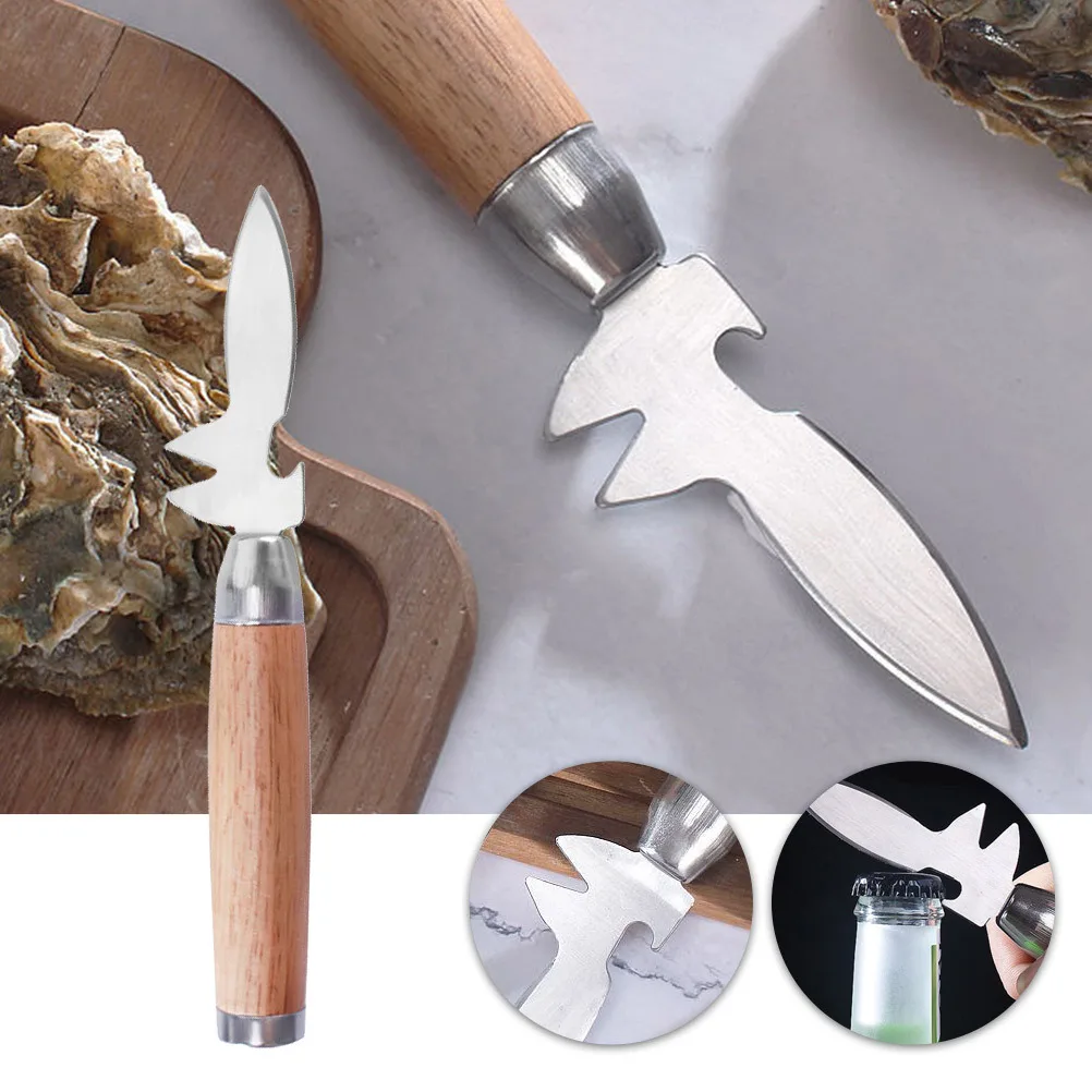

Stainless Steel Oyster Opener Design Effortless Cutting Non-Slip Handle Portable Scallop Cutter Kitchen Gadget