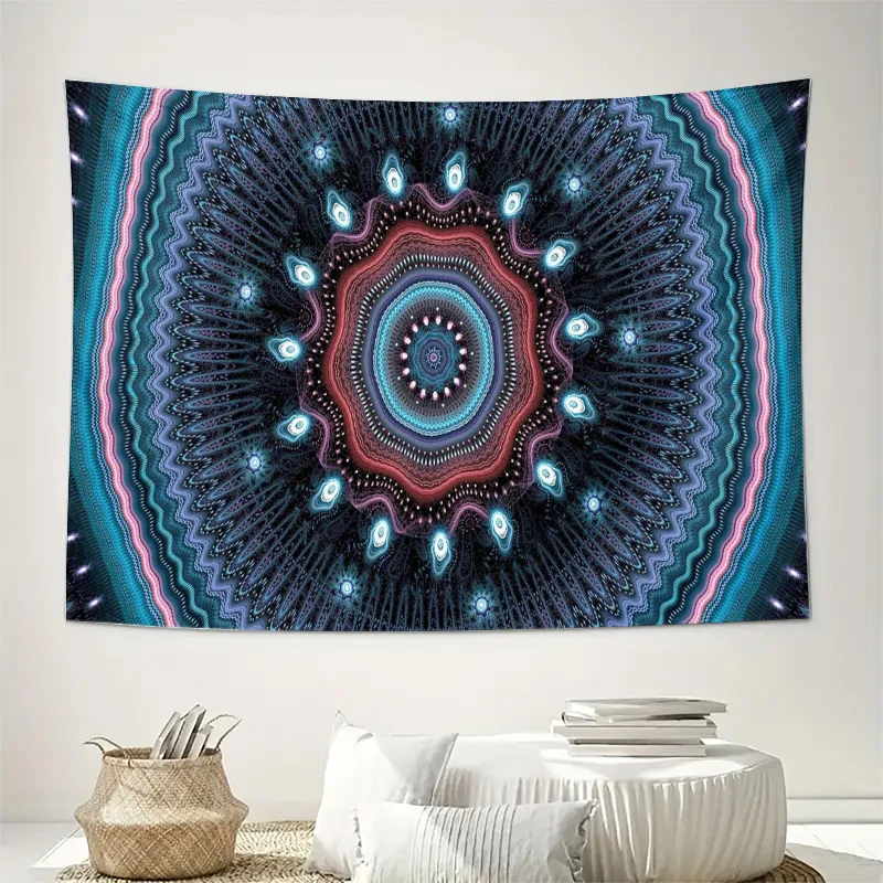 Boho Mandala Tapestry Wall Hanging Bohemian Psychedelic Crystal Dream Art Decor for Living Room Bedroom