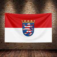 German regional flag single-sided printing Flag of Hesse