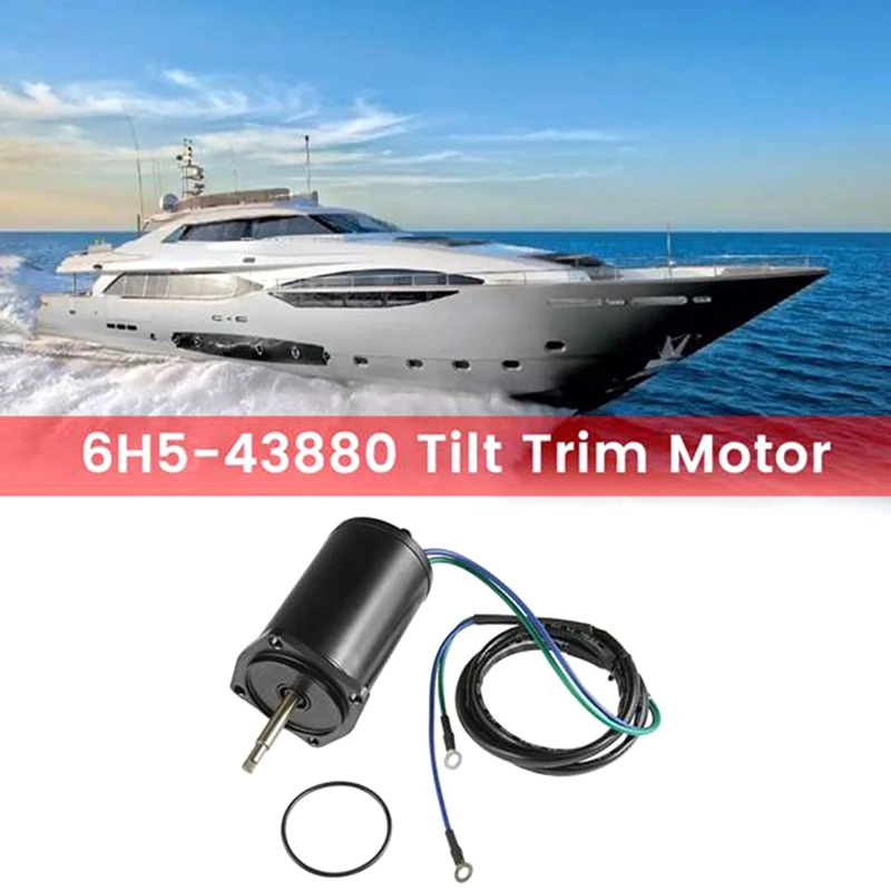 Tilt Trim Motor Parts 6H5-43880 For Yamaha Outboard Motor 40HP 50HP 2 Stroke 12V 2 Wire 10836 6H5-43880-02