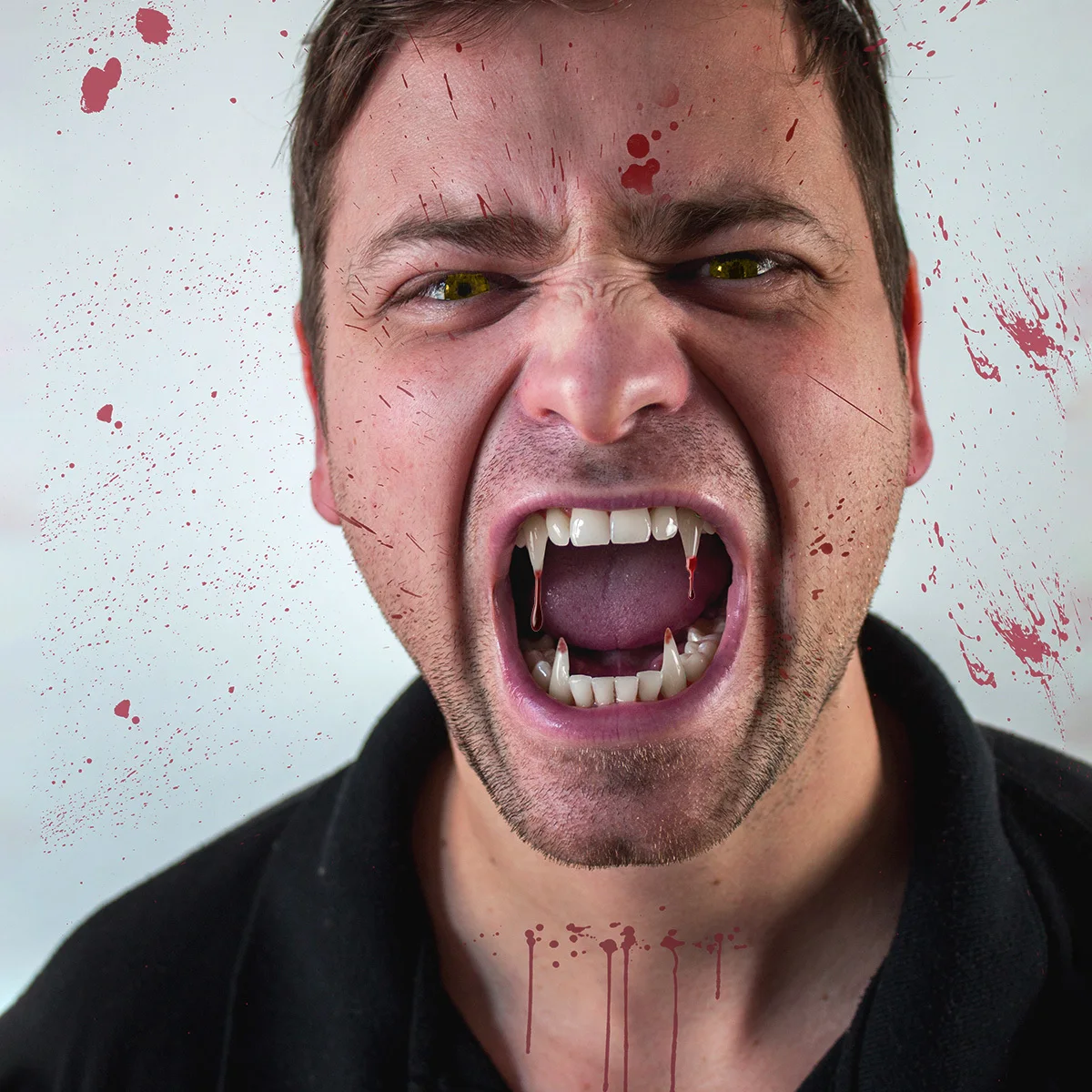 Denti finti horror Cosplay Zanne Halloween Dente finto Riutilizzabile Vampiro Realistico