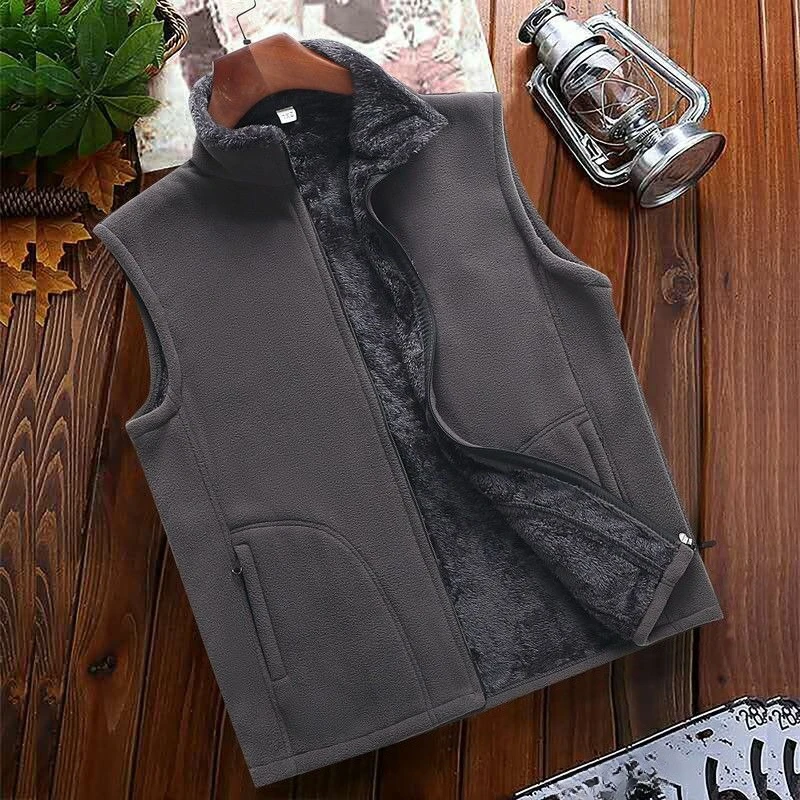 

Unisex Fleece Lined Vest for Men Mesh Ventilation Sleeveless Design Hiking Cycling Fishing Outdoor Sportswear​