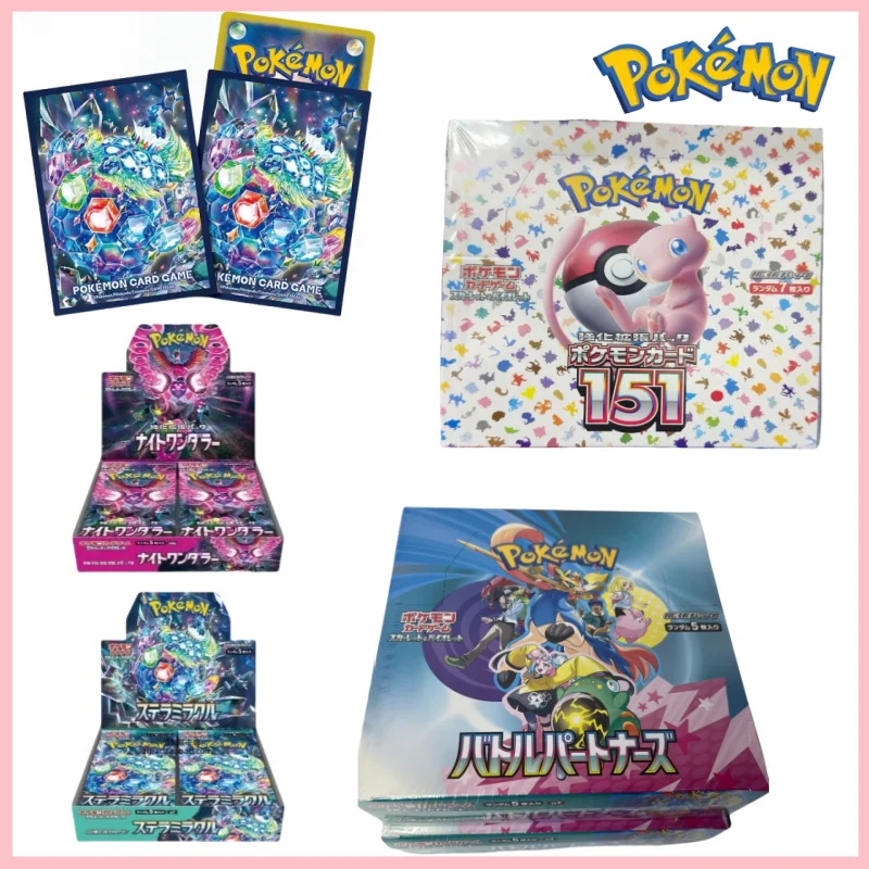 En Stock, tarjetas pokemon japonesas originales SV4 SV5 sv9 EX Booster Box Packs, tarjetas comerciales, colección rara, regalos de juego de competición