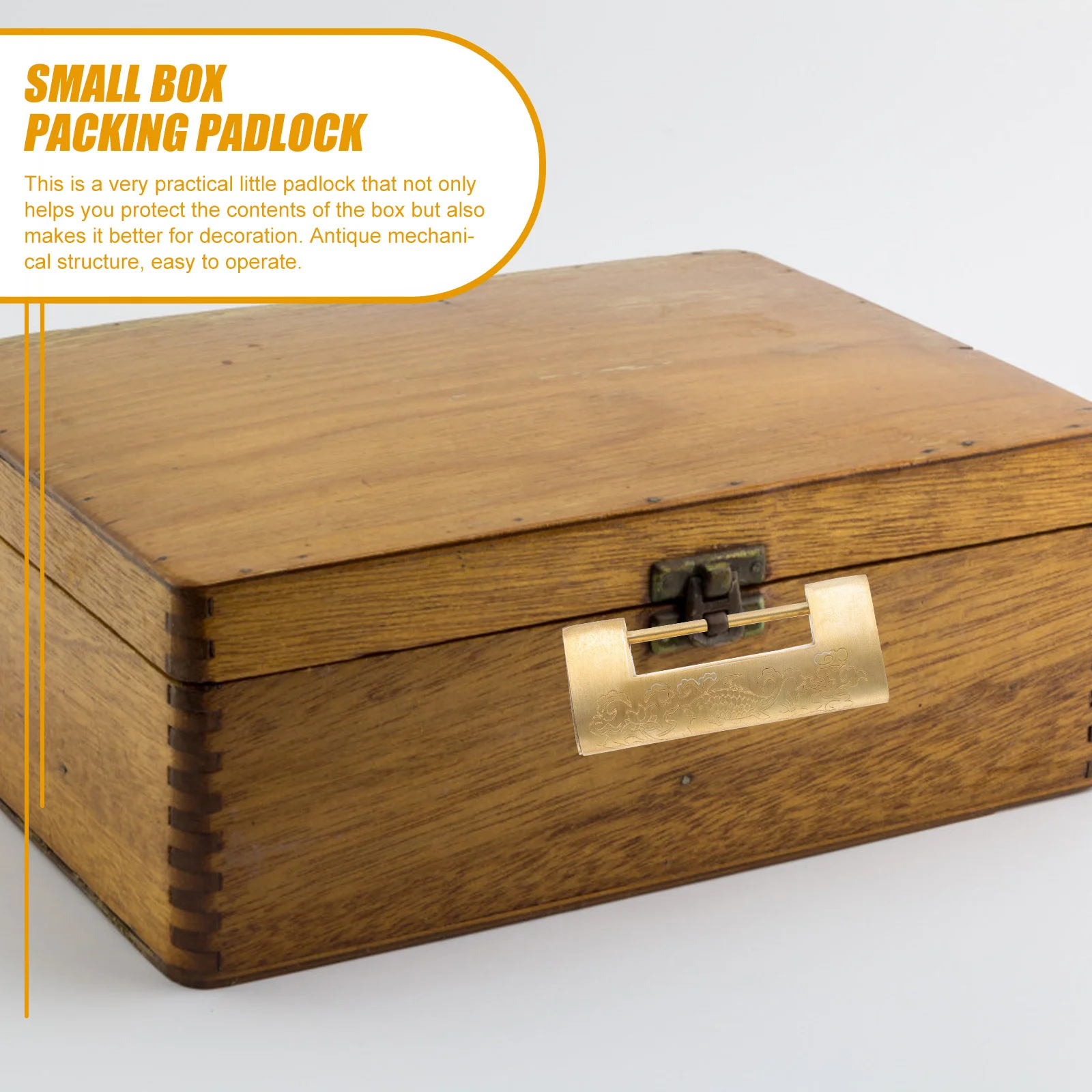 

1Set Mini Jewelry Box Lock Gift Lock Copper Material Sturdy Closure for Suitcase Wooden Box Retro Design Decor