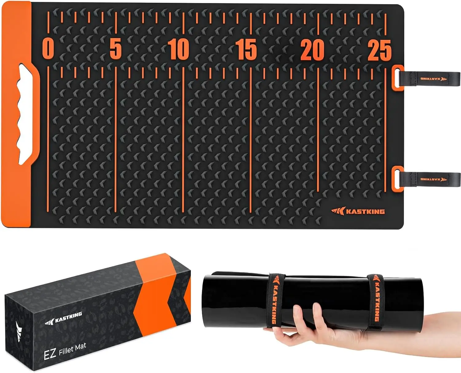 

Противоскользящий коврик для филетирования рыбы со встроенной линейкой 25 дюймов, легко моющийся материал, портативное хранение для любителей рыбалки