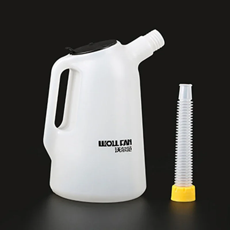 Plastic Oil Pot Translucent Long Neck Oil Can Large Capacity Automotive Oil Measuring Jug 2/3/5 Litre with Pouring Spout Oilcan