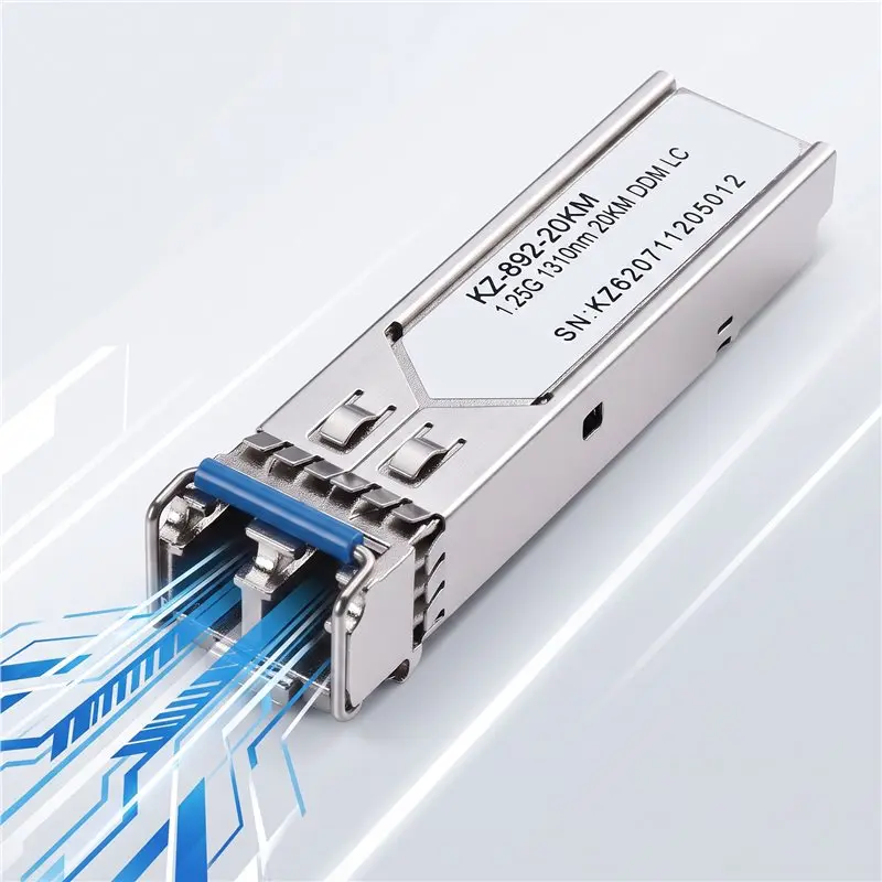 2PCS 1.25G Single Mode Fiber Transceiver 1.25G SFP LC Module 1310Nm 20Km Gigabit Duplex Optical