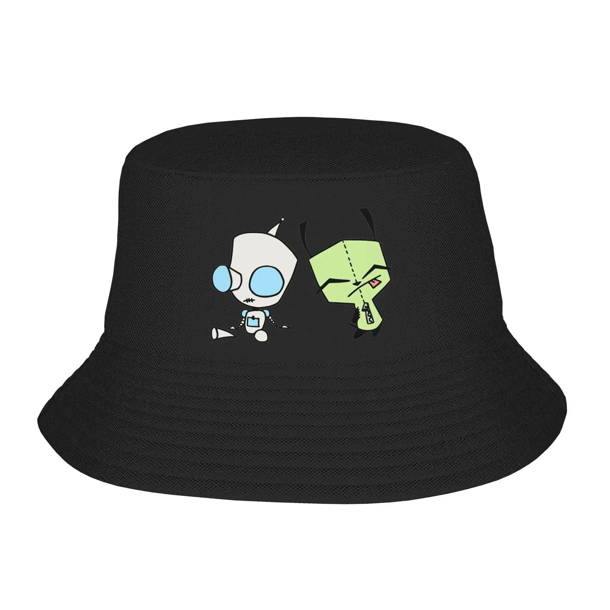novo-chapeu-bucket-invaders-zims-para-homens-mulheres-meninas-e-caes-chapeus-de-pescador-bones-casuais-para-viagem-e-caminhada-chapeus-portateis-com-design-para-atividades-ao-ar-livre