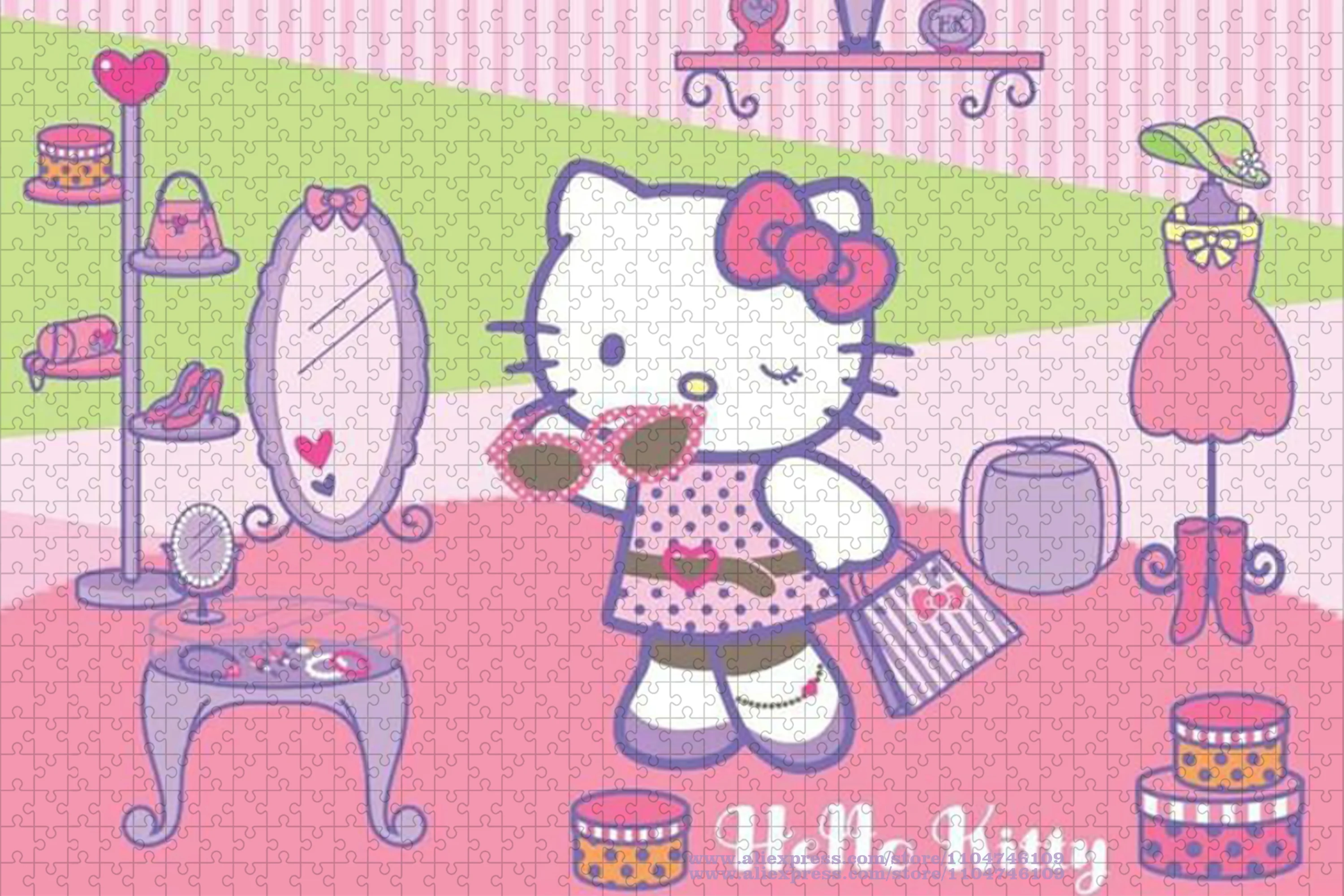 Sanrio Hello Kitty Puzzel Cartoon Klassieke Anime Karakters 108/200/300/500/1000/1500 Stuks Intelligentie Puzzels voor Kinderen