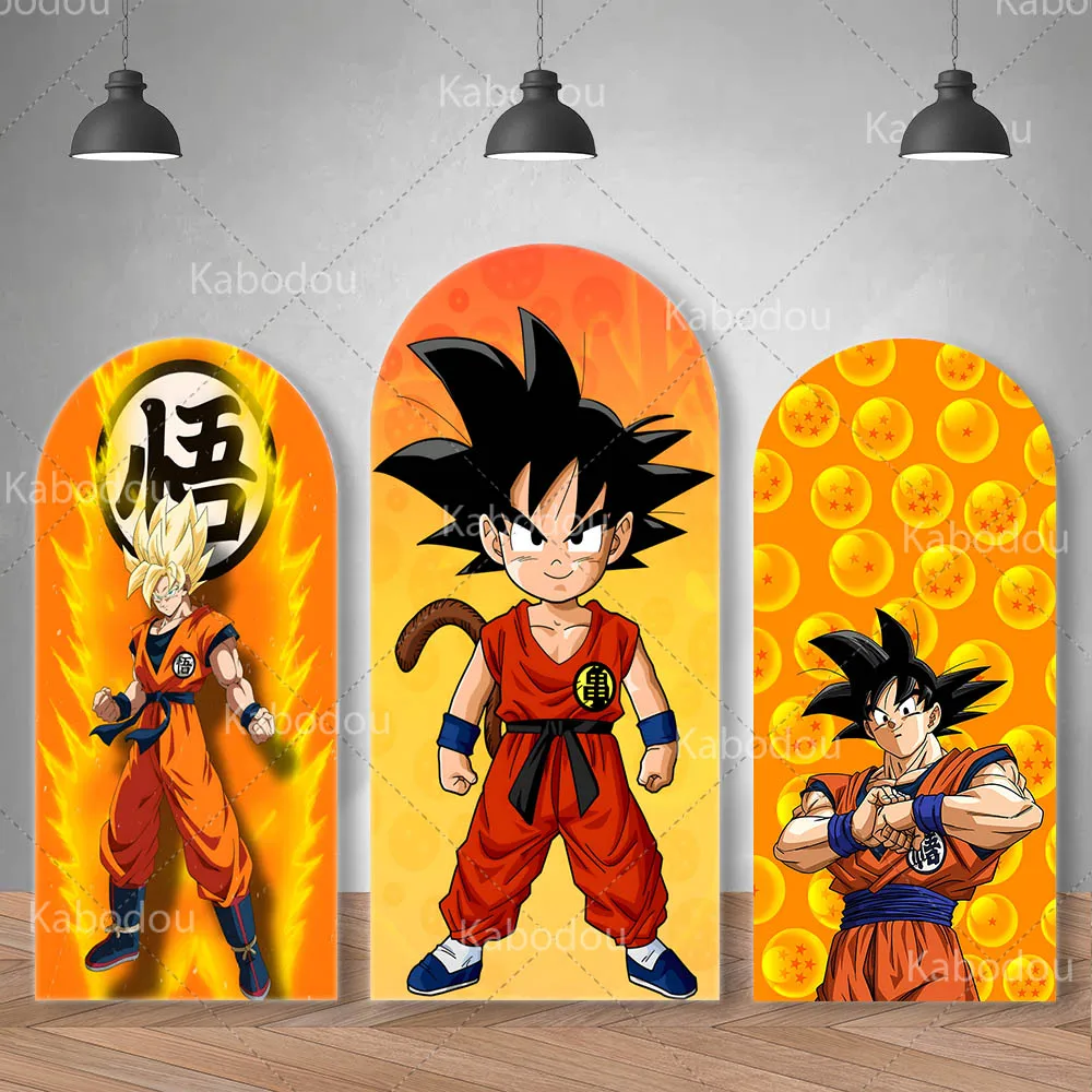 

Dragon Balls Goku Backdrop Arch Cover Boy Birthday Decoration Baby Shower Cartoon Photography Background Booth Prop
