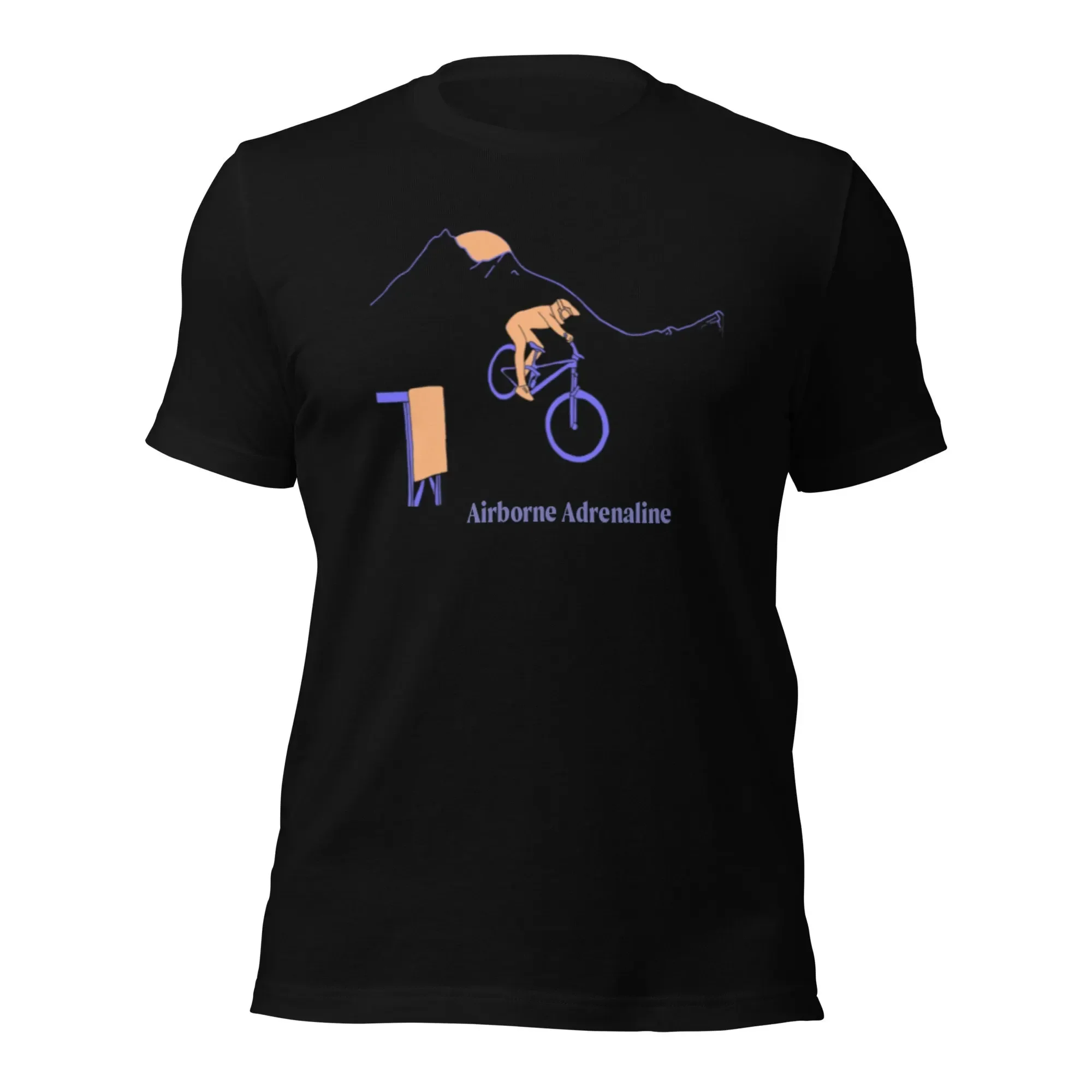 Mountain Biker T Shirt Airborne Bike Cycling Lover Cyclist Clothes Bmx Soft Comfy Cotton
