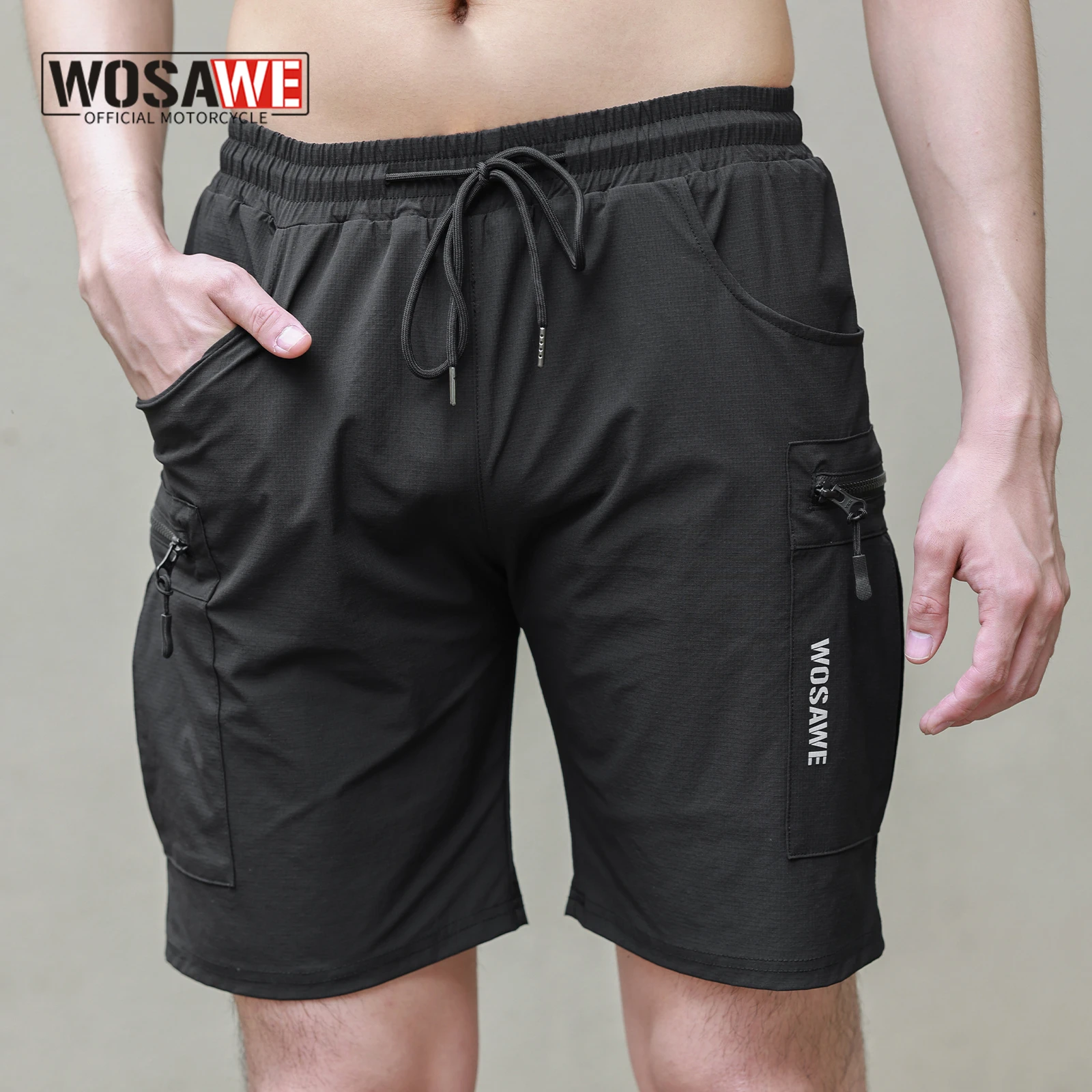WOSAWE Summer Men's Motocross Racing Downhill Shorts Loose Fit MTB Bicycle Bottoms Riding Fitness Mountain Bike Clothing
