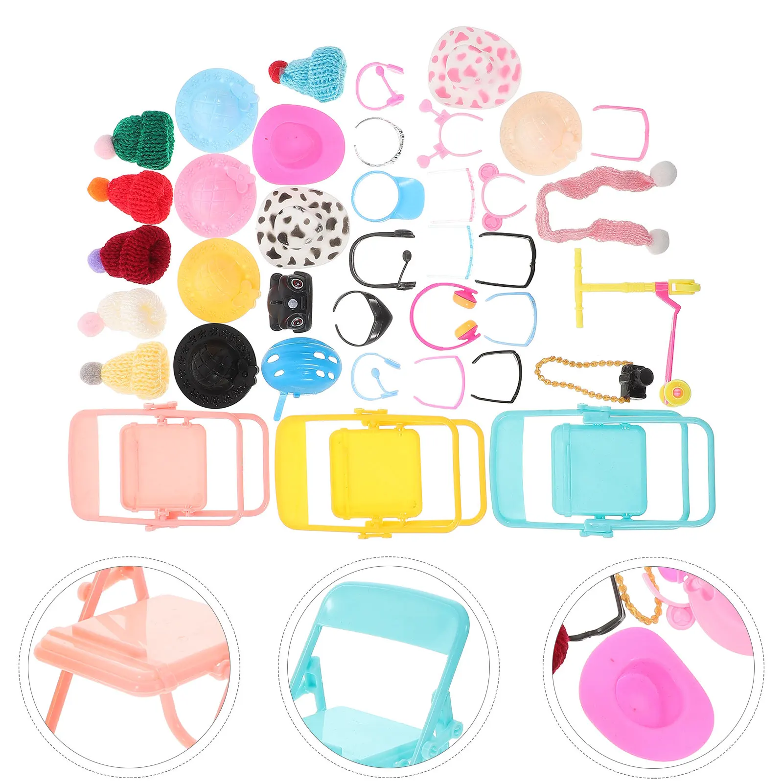 51Pcs Mini Yellow Duck Accessories Multipurpose DIY Assembly for Home Office Pool Bath Earphone Storage Display