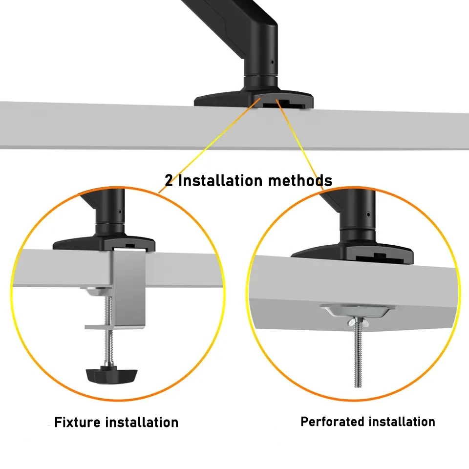 Imagem -03 - Suporte do Braço do Monitor para 1332 Tela 210kg Mesa de Mesa Suporte Pneumático Suporte a Exibição Ajuste Livre de 360 °