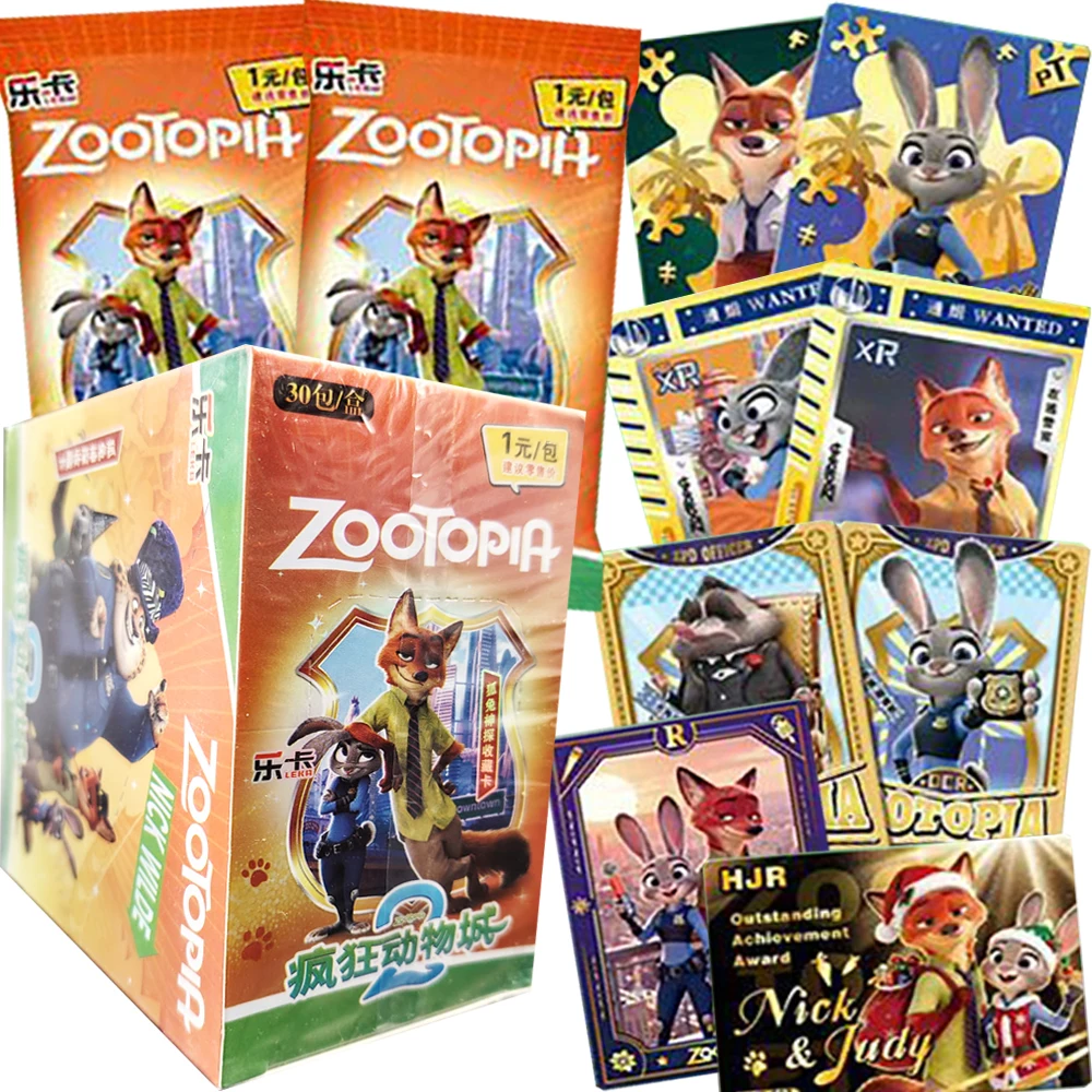 

American Movie Zootopia2 Collection Cards Cute Cartoon Judy Hopps Nick Wilde Q Version Character Thick Cards Creative Toy Gifts