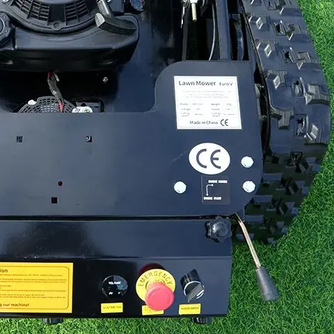 Rasaerba con telecomando personalizzato da 1000 metri, 45 °   arrampicata senza ribaltamento, sistema di frantumazione dell'erba a doppia lama